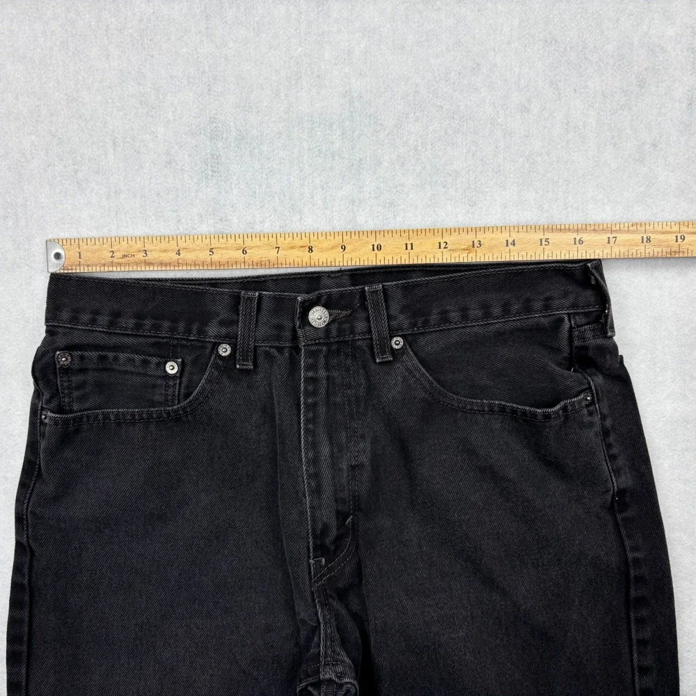 Levis 505 Jeans Mens 34x34 Black Regular Fit Straight Leg 100 Cotton Denim Pants